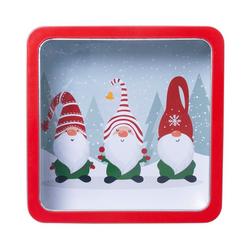 8 in. Square Gnome With Window Lid Container