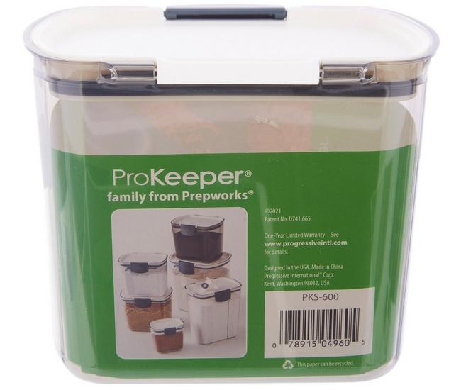  Progressive International PKS-200 Prepworks ProKeeper 1.5 Quart Brown  Sugar Airtight Storage Container, Clear: Home & Kitchen