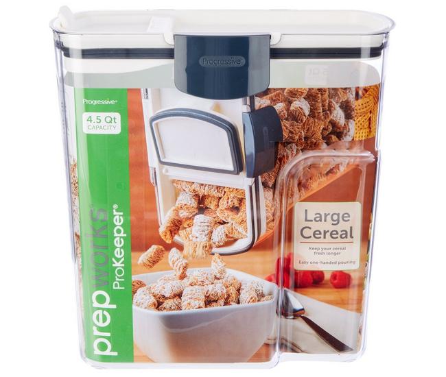 4.5 qt. Clear Large Plastic Cereal Keeper Container PKS-155 - The