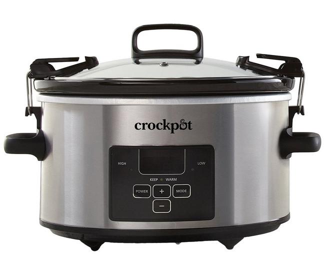KitchenAid 6-Quart Slow Cooker with Solid Glass Lid, Stainless Steel