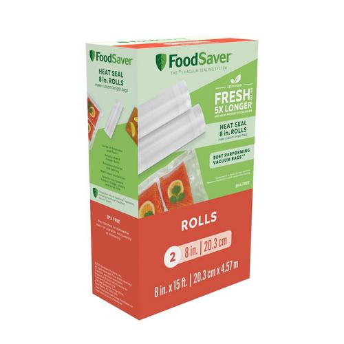 Food Saver 2-Pack 8x15inch Vacuum Sealer Rolls