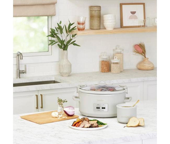 Hamilton Beach 3-in-1 Slow Cooker 33133 Bowl 2 Qt Crock Pot Lid White -See  Notes