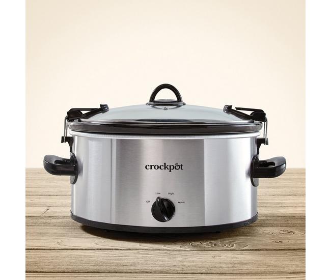 Chefman 6 qt. Slow Cooker with Locking Lid, Stainless Steel