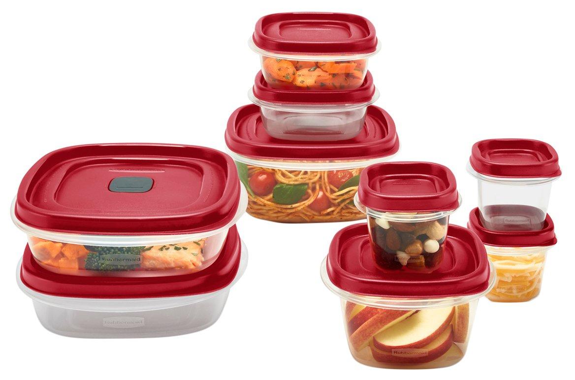 Rubbermaid 18 Pc Easy Find Food Storage Containers