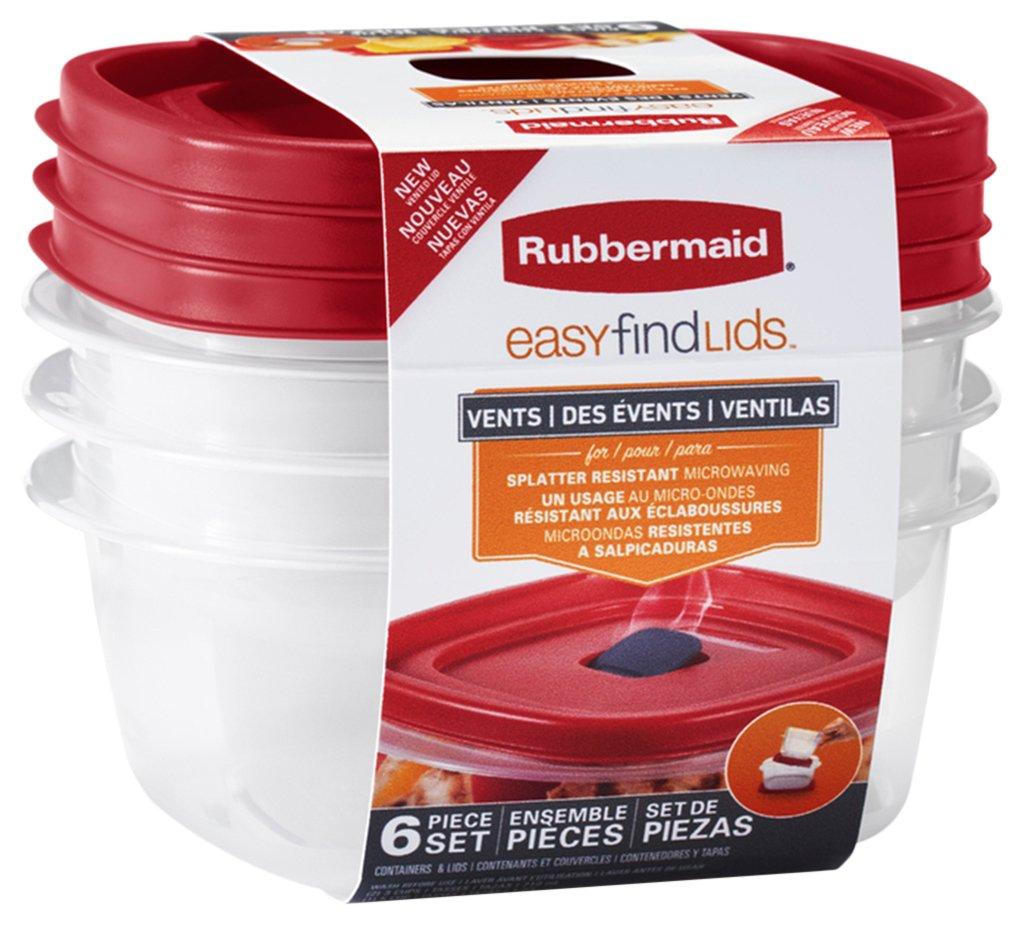 Rubbermaid 6 Pc Value Pack Food Storage Containers
