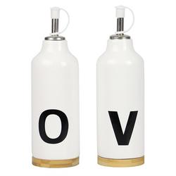 2 Pc Oil & Vinager Bottles