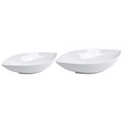 2 Pc Marquise Shaped Serving Bowl Set