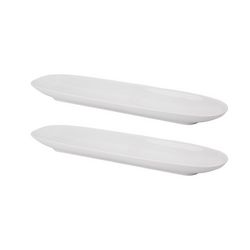 Home Essentials 2 Pc 13.5in Oval Tray Set