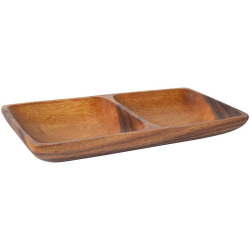 Home Essentials 12 in. Rectangular Section Wood Tray