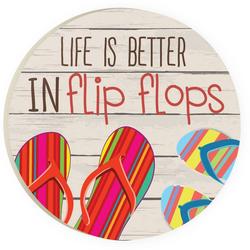 Life Is Better In Flip Flops Car Coaster