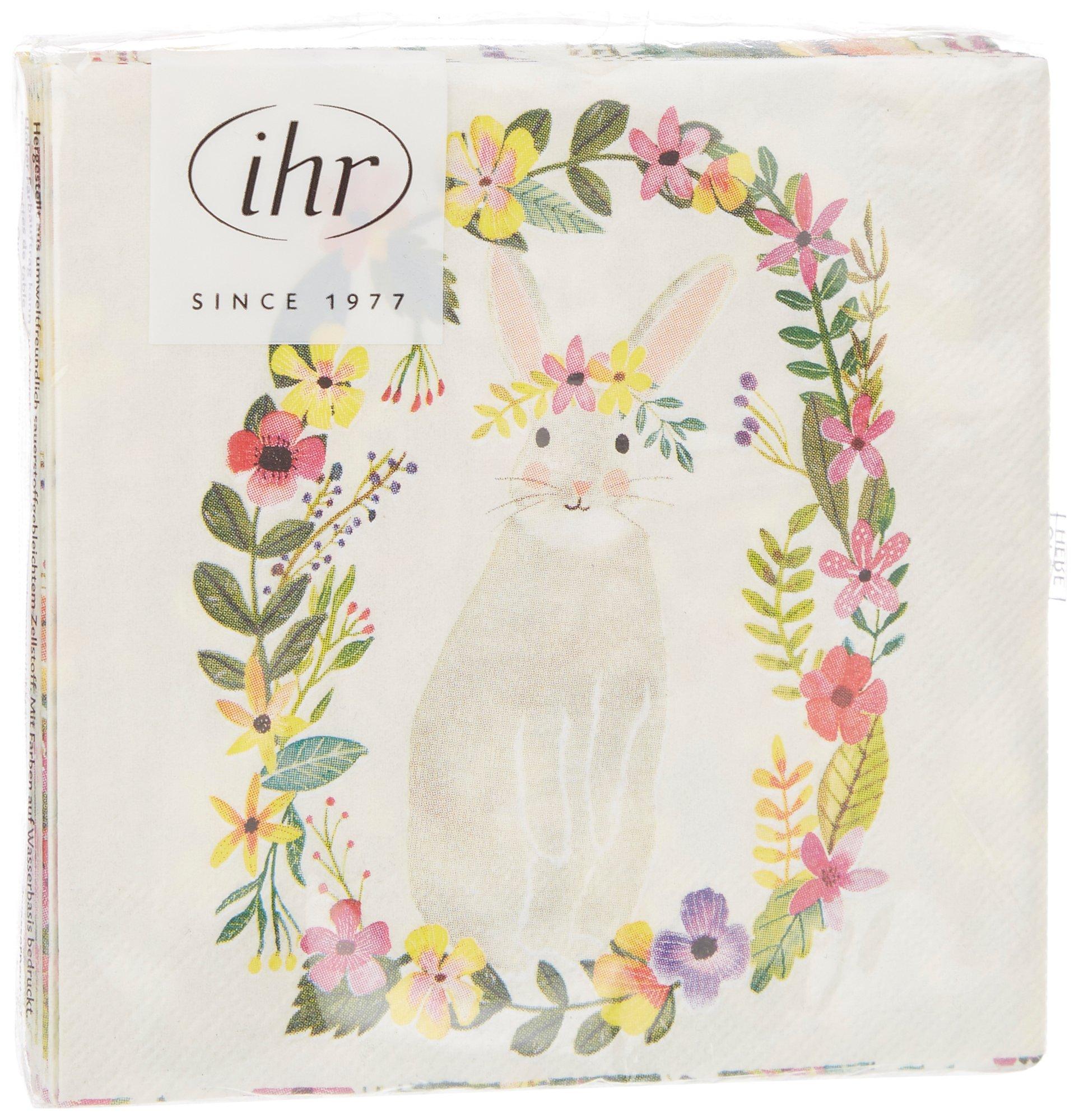 20-pk. Floral Bunny Trio Cocktail Napkins