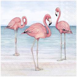 20-pk. Flamingo Trio Cocktail Napkins
