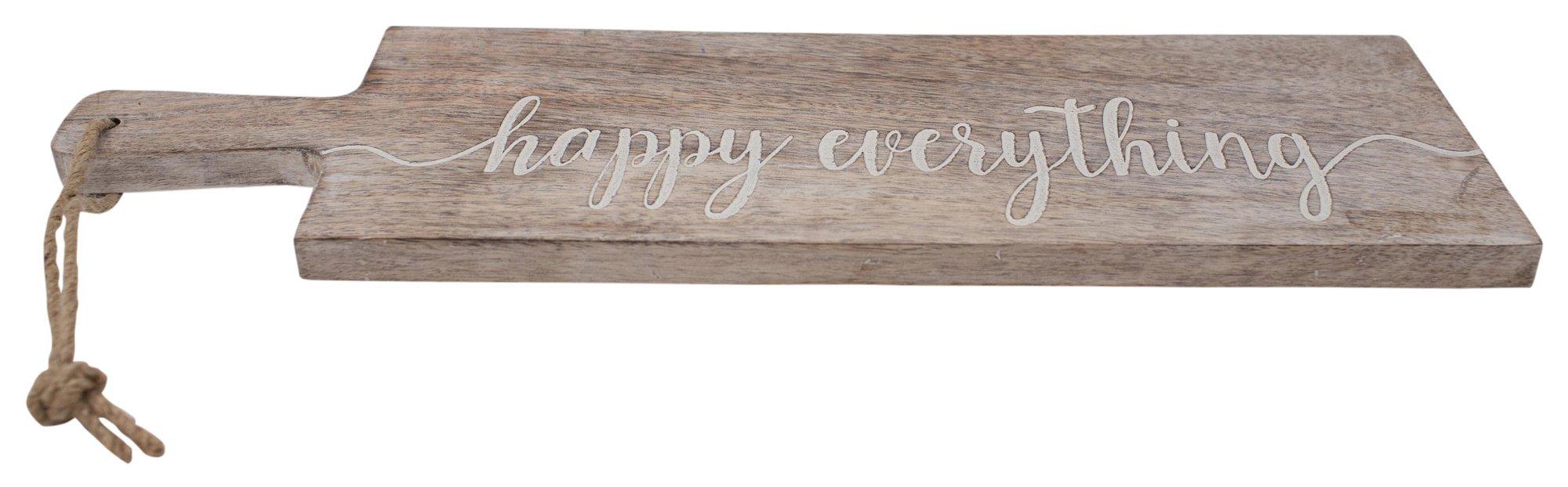 Boston Warehouse 20in Happy Everything Wood Serving Board