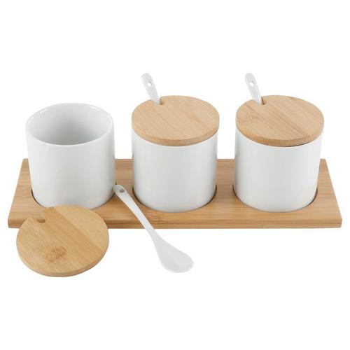 Gibson 10 pc Condiment Jar and Spoon Set