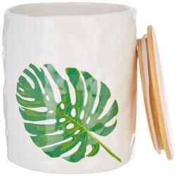 6x6 Palm Canister With Bamboo Lid