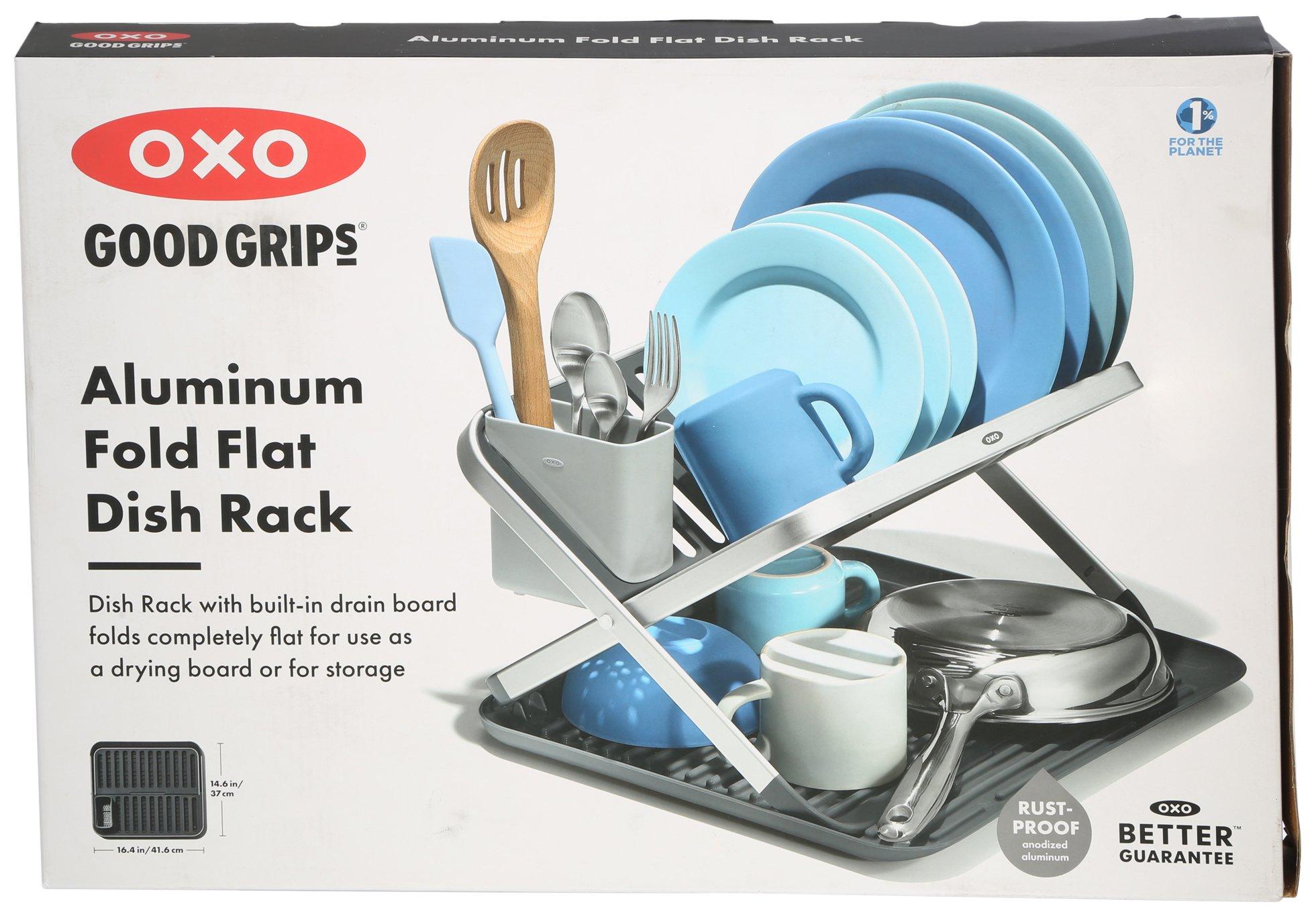 OXO Aluminum Fold Flat Dish Rack