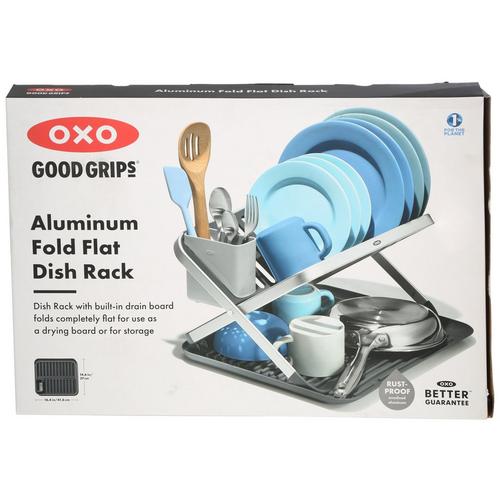 OXO Aluminum Fold Flat Dish Rack