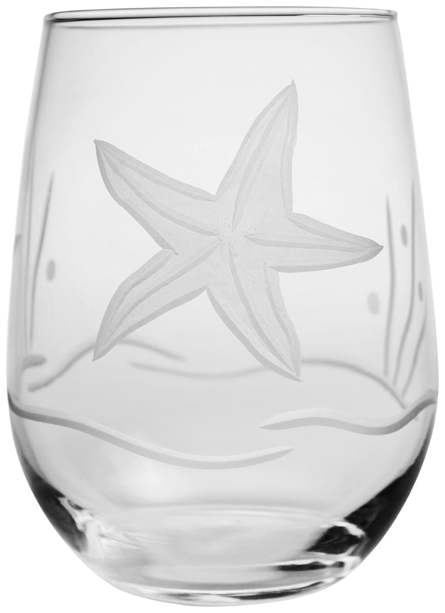 Rolf Glass 17 oz. Starfish Stemless Goblet