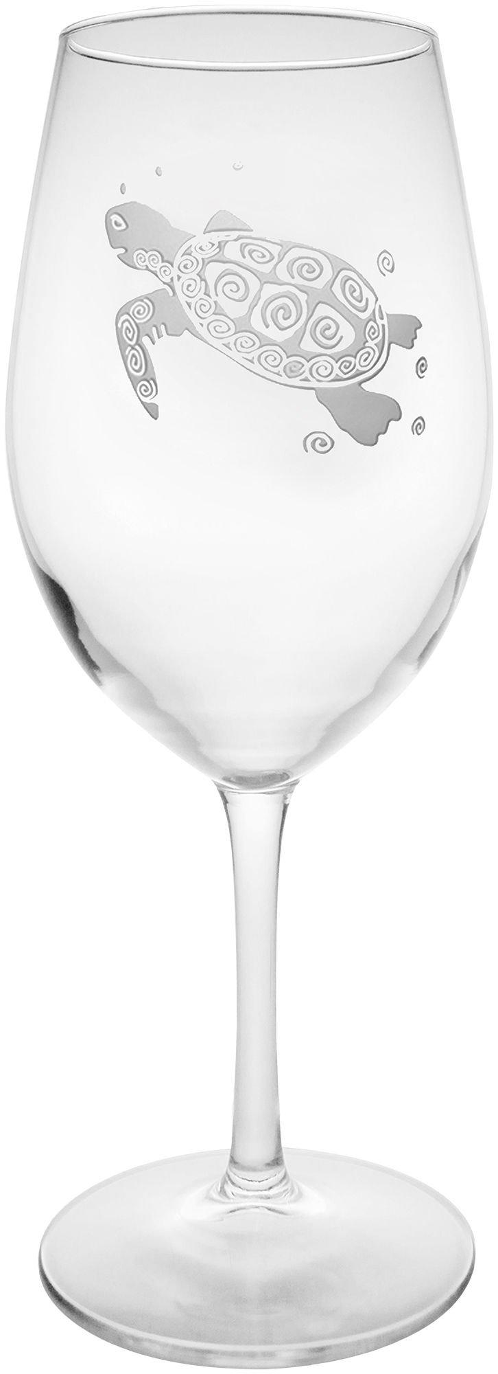 Rolf Glass Palm Tree 18 oz. Clear All Purpose Wine (Set of 4)