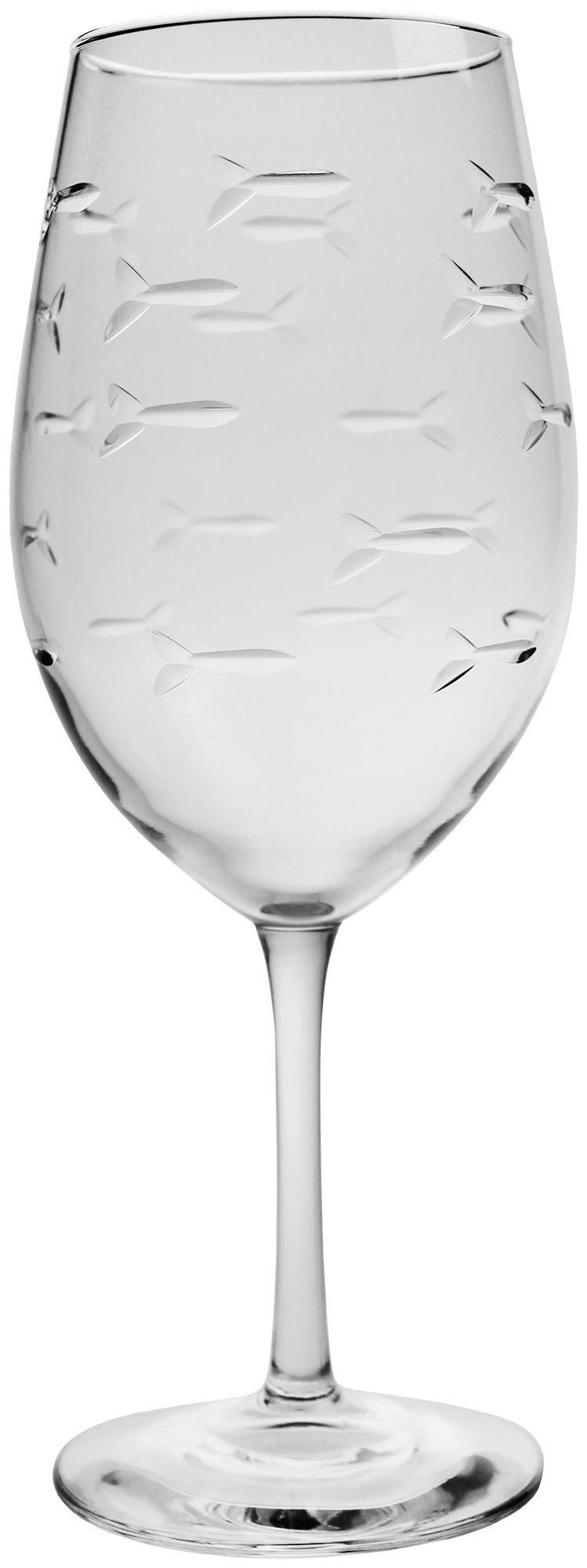 Rolf Glass 18 oz. School of Fish Wine Glass