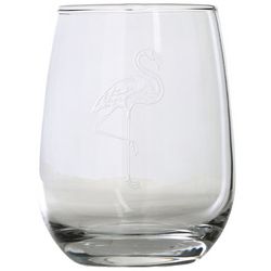 17 Oz Stemless Flamingo Wine Glass