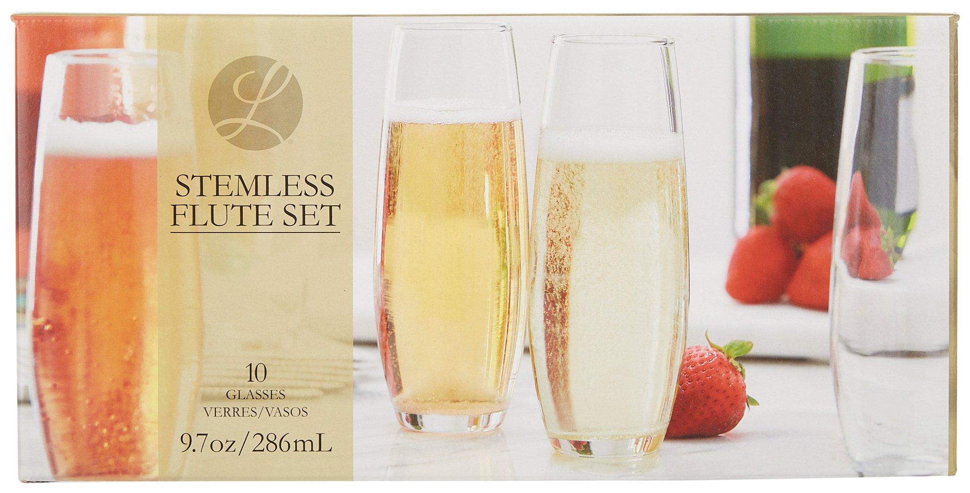 Libbey 10 pc Stemless Wine Glass Set