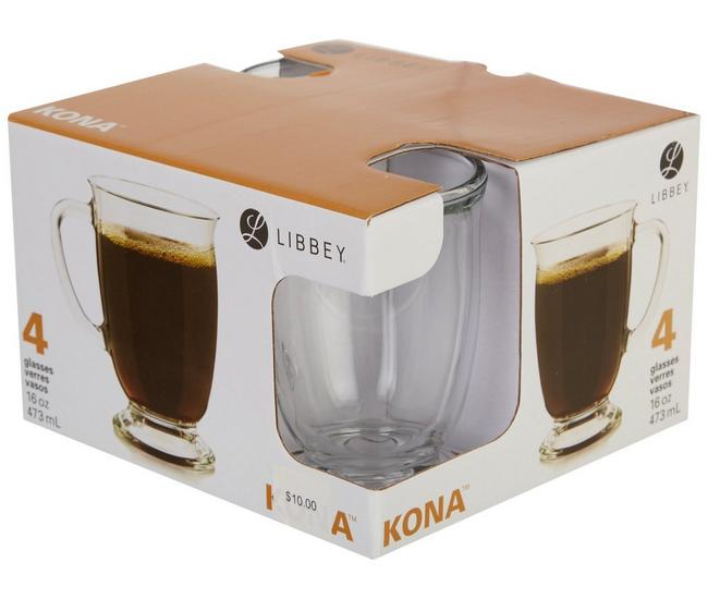 Libbey Kona Glass Coffee Mugs & Reviews