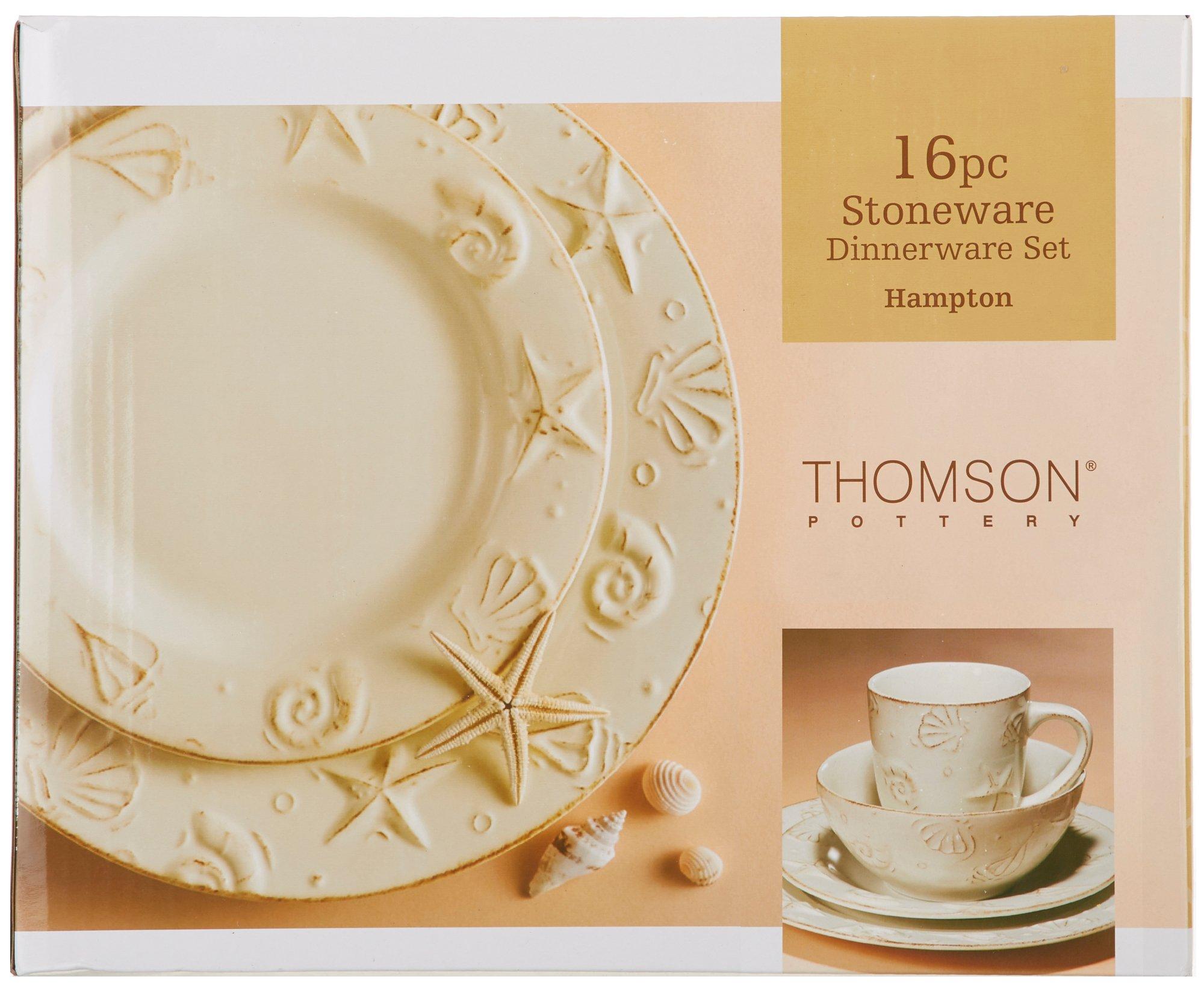 Thomson Pottery 16pc. Hampton Dinnerware Set One Size White eBay