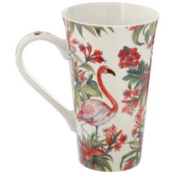 Home Essentials 21oz Floral Flamingo Latte Mug