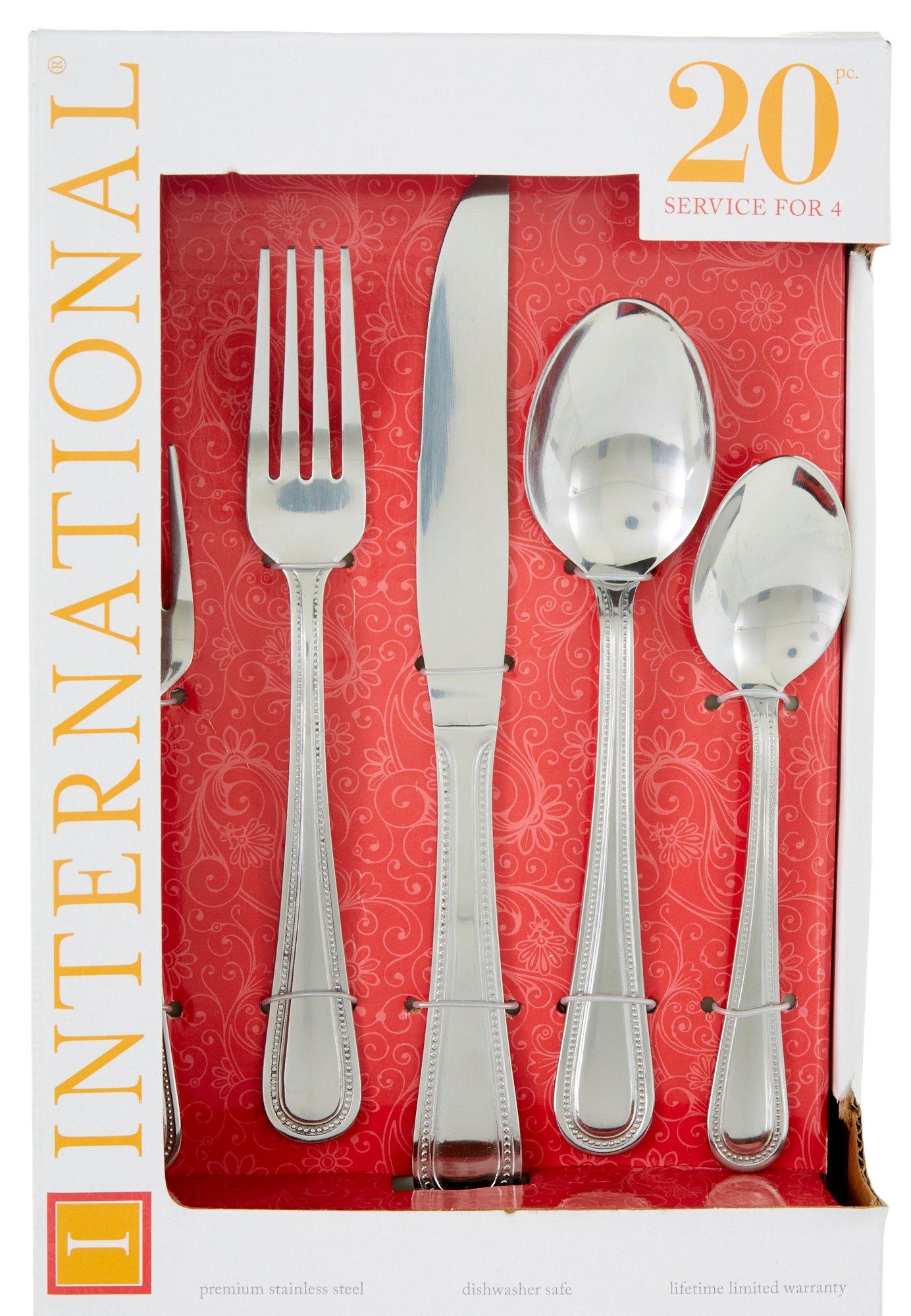 International Style 20-pc. Pearl Flatware Set