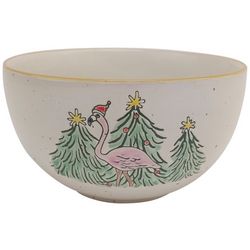 Blue Sky Christmas Flamingo Bowl