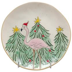 Christmas Santa Flamingo Salad Plate
