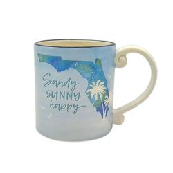17oz Sunny Sandy Happy Ceramic Mug