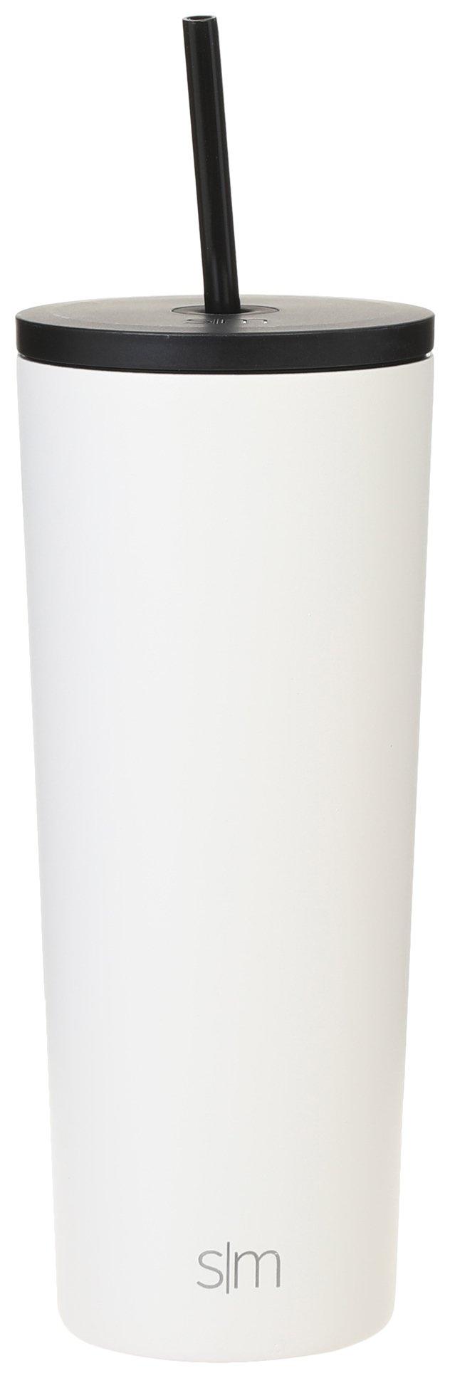 24oz Classic Stainless Steel Tumbler With Straw