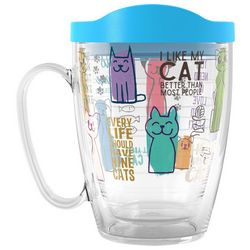 16 oz. Cat Sayings Mug With Lid