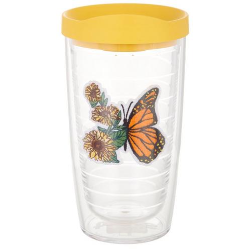 Tervis 16 oz. Butterfly Flowers Tumbler With Lid