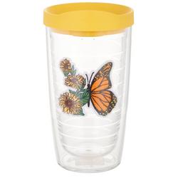 16 oz. Butterfly Flowers Tumbler With Lid