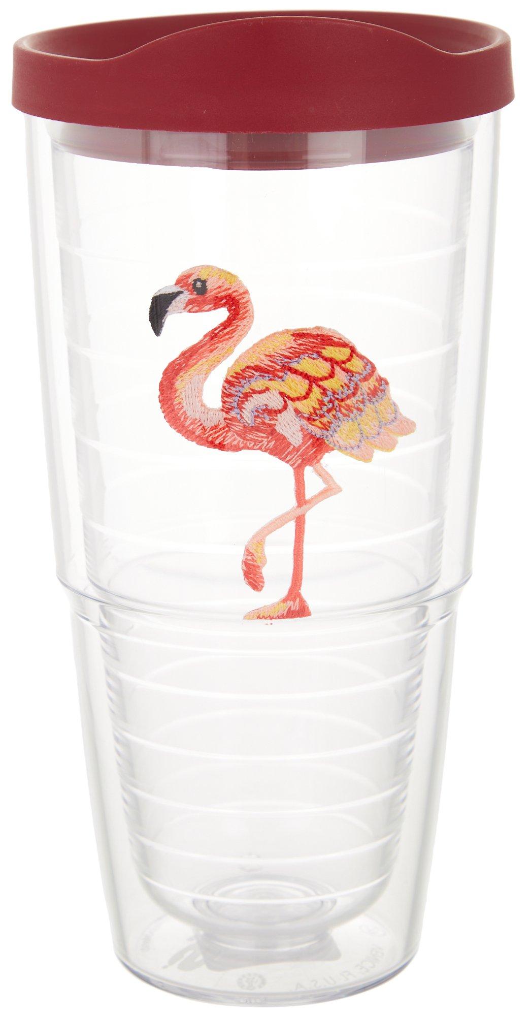24 oz. Flamingo Tumbler With Lid
