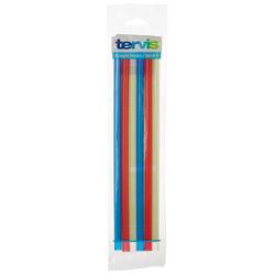 6-pk. 10'' Traditional Assorted Straight Straws Set