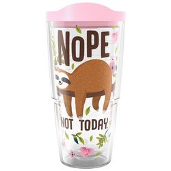 24 oz. Lazy Sloth Tumbler With Lid