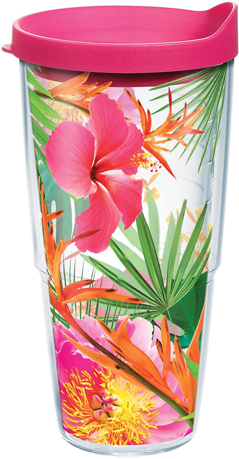 24 oz. Tropical Hibiscus Tumbler With Lid