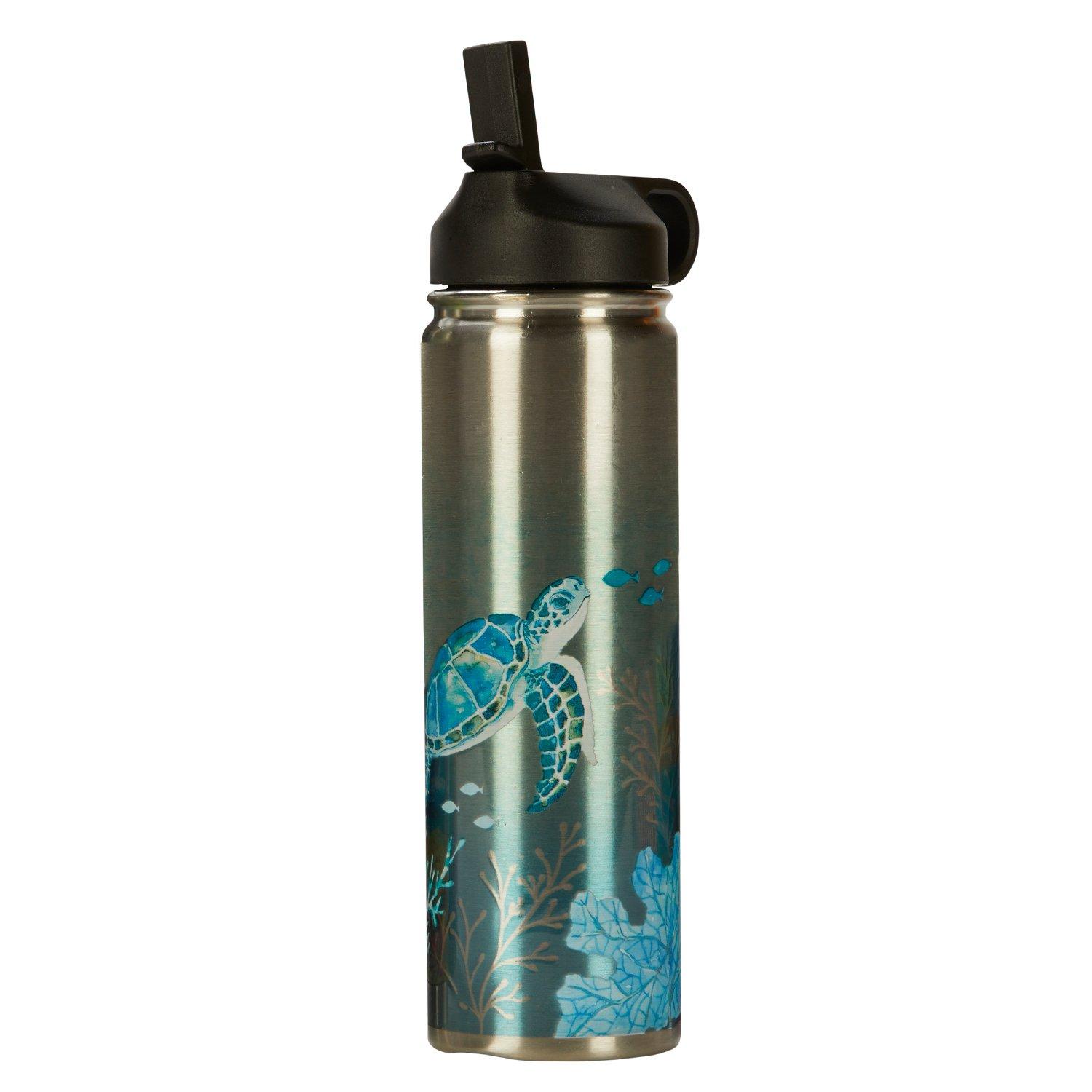 Owala Freesip 24Oz Stainless Steel Water Bottle - Shark/Blue