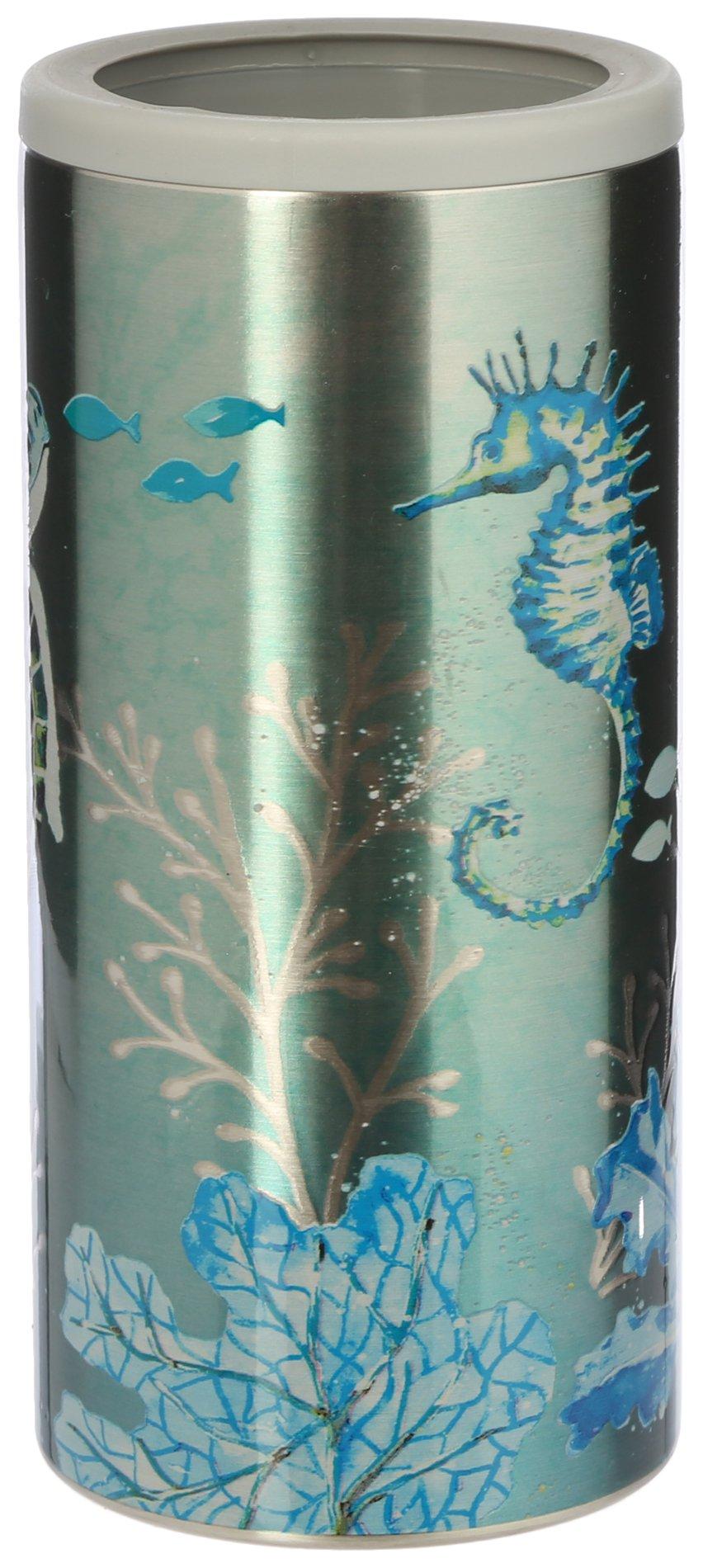 Meteor 12 oz. Stainless Steel Seahorse Can Cooler