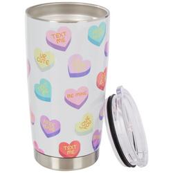 20 oz. Stainless Steel Candy Hearts Tumbler