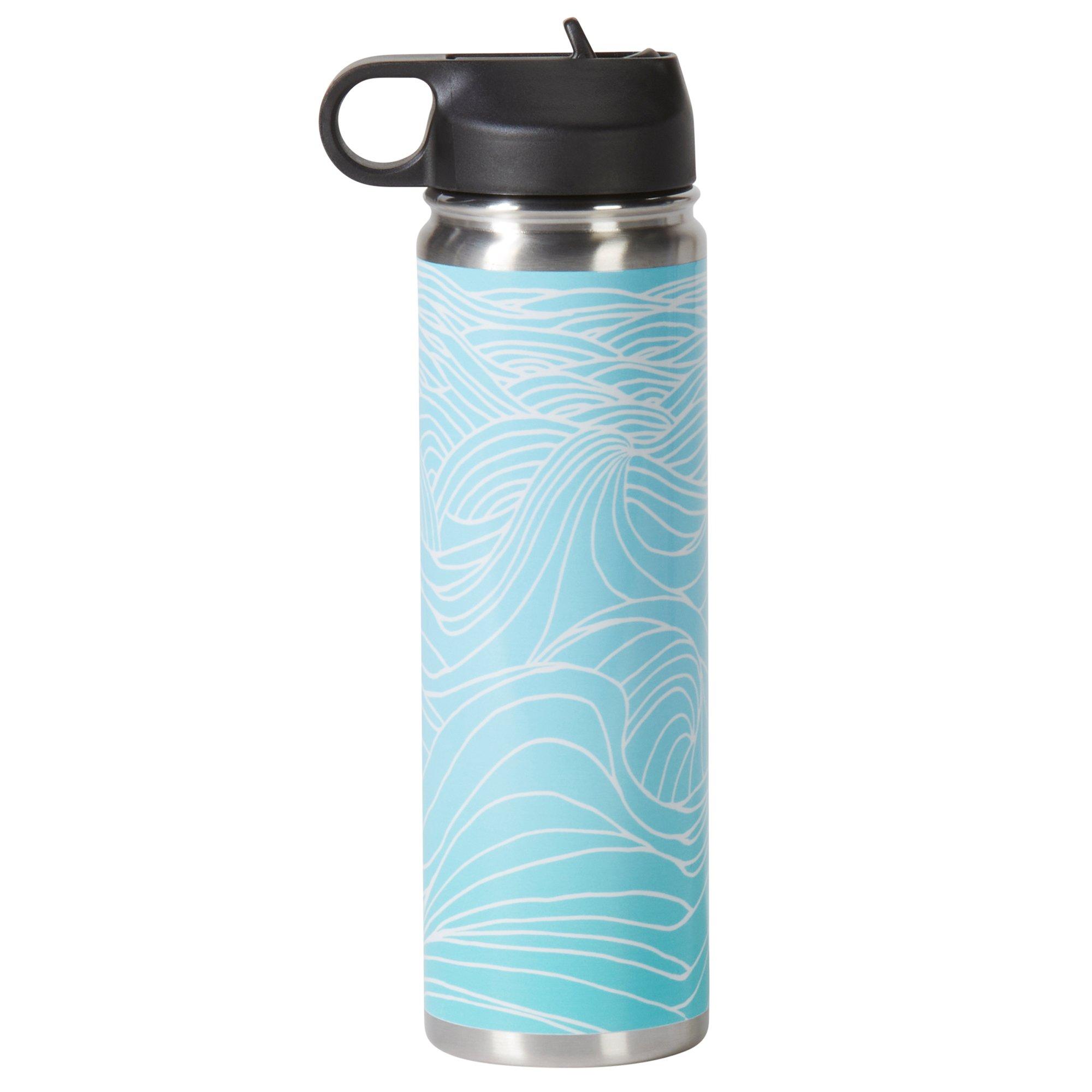 Meteor 22 oz. Stainless Steel Classic Waves Water Bottle