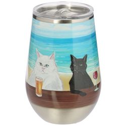 Meteor 12 oz. Stainless Steel Cat Cocktails Tumbler