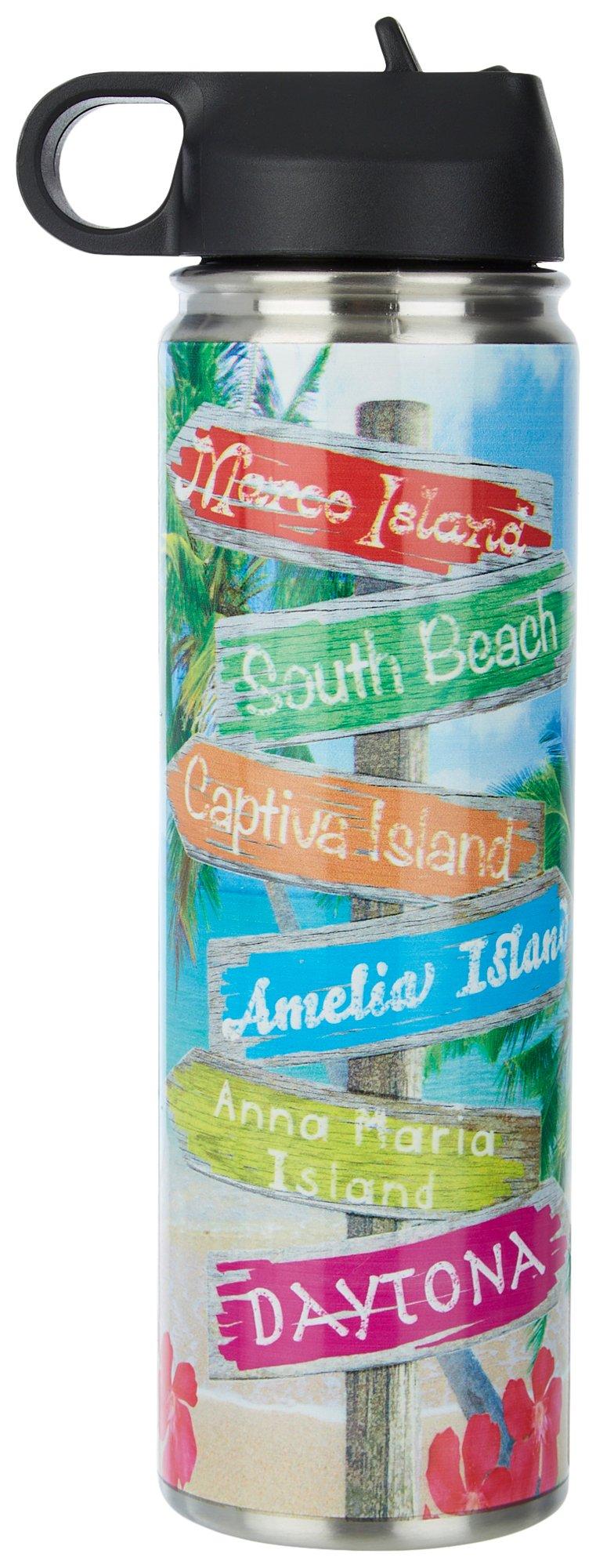 22 oz. Island Signs Water Bottle