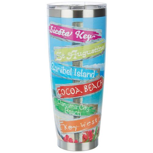 Meteor 30 oz. Stainless Steel Island Signs Tumbler