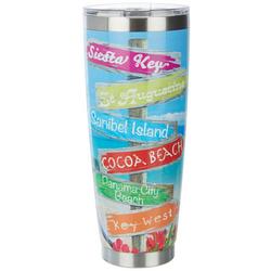 30 oz. Stainless Steel Island Signs Tumbler