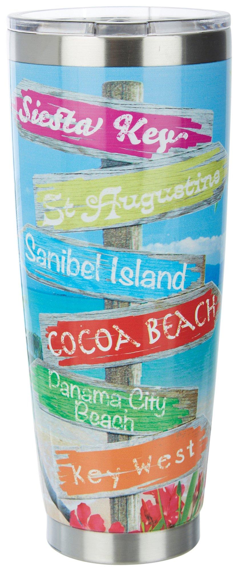 30 oz. Stainless Steel Island Signs Tumbler